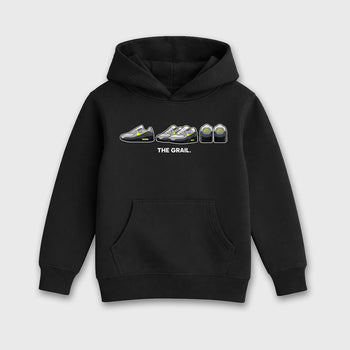 Sneakerfit graphic tee destination – Sneaker Tees To Match Air Max 90 Neon Yellow Sneakers – The Grail Kids T-Shirt Black 2
