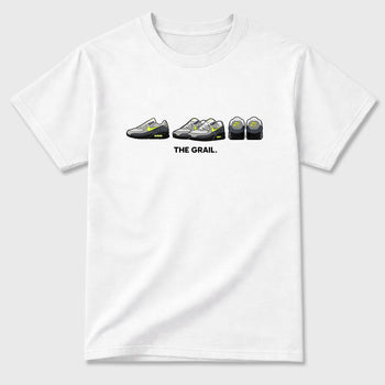 Sneakerfit graphic tee destination – Sneaker Tees To Match Air Max 90 Neon Yellow Sneakers – The Grail Tee White 2