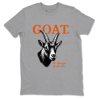 The Greatest Of All Time sneaker match t-shirt styled to complete your fit with the Air Jordan 1 Shattered Backboard sneakers, shown in Heather Grey 2.