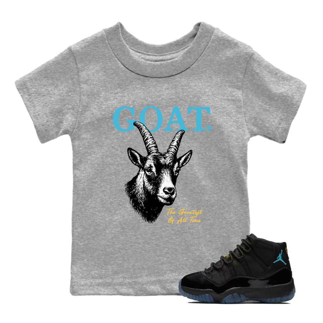 Sneaker Threads – Sneaker Tees To Match Air Jordan 11 Retro Gamma – The Greatest Of All Time Youth Graphic Tee Heather Grey 1. Perfect for Jordan releases 2025 colorways.