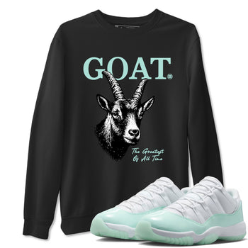 The Greatest Of All Time sneaker match t-shirt styled to complete your fit with the Air Jordan 11 Igloo sneakers, shown in Black 1.