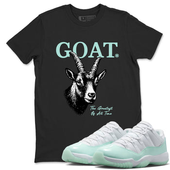 The Greatest Of All Time sneaker match t-shirt styled to complete your fit with the Air Jordan 11 Igloo sneakers, shown in Black 1.