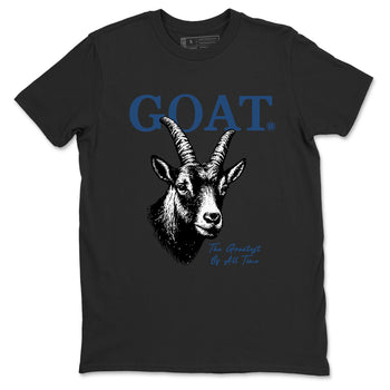 The Greatest Of All Time sneaker match t-shirt styled to complete your fit with the Air Jordan 12 French Blue sneakers, graphic shirts in Black 2.