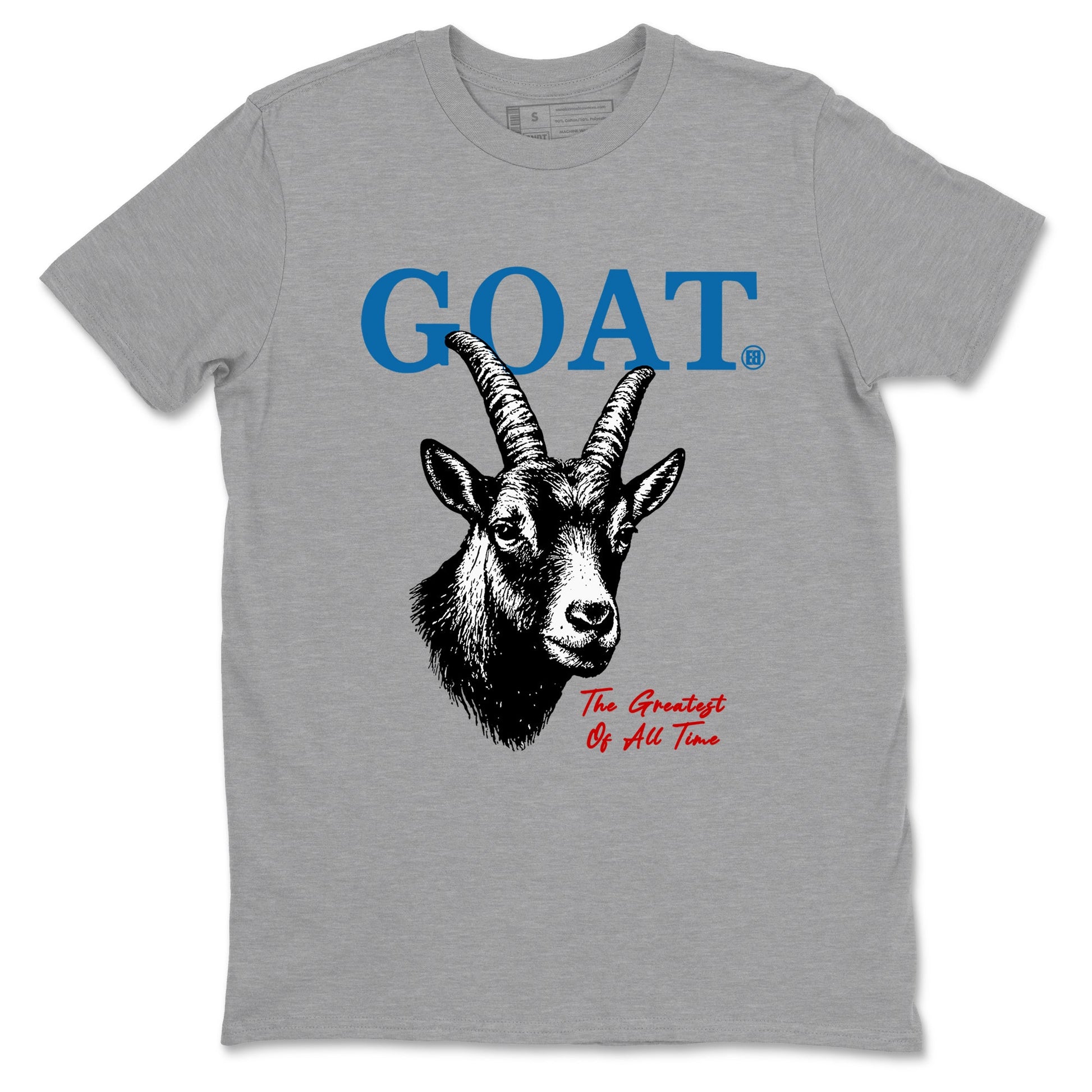 The Greatest Of All Time sneaker match t-shirt styled to complete your fit with the Air Jordan 3 Rare Air sneakers, shown in Heather Grey 2.