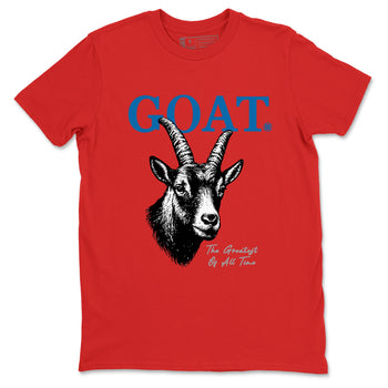 The Greatest Of All Time sneaker match t-shirt styled to complete your fit with the Air Jordan 3 Rare Air sneakers, shown in Red 2.