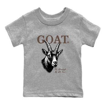 Sneaker match tees – Streetwear Graphic Tees Air Jordan 4 Cave Stone Sneakers – The Greatest Of All Time Kids Craphic T-Shirt Heather Grey 2