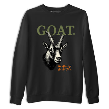 Sneaker match tees – Sneaker Tees To Match Undefeated inspired colorways Air Jordan 4 OG Olive Shoes  – The Greatest Of All Time Tee Black 2