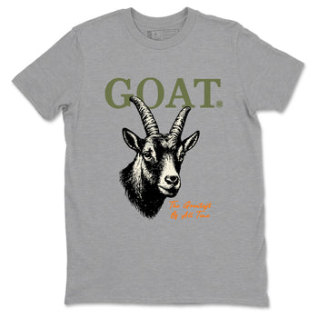 Sneaker match tees – Sneaker Tees To Match Undefeated inspired colorways Air Jordan 4 OG Olive Shoes  – The Greatest Of All Time Tee Heather Grey 2