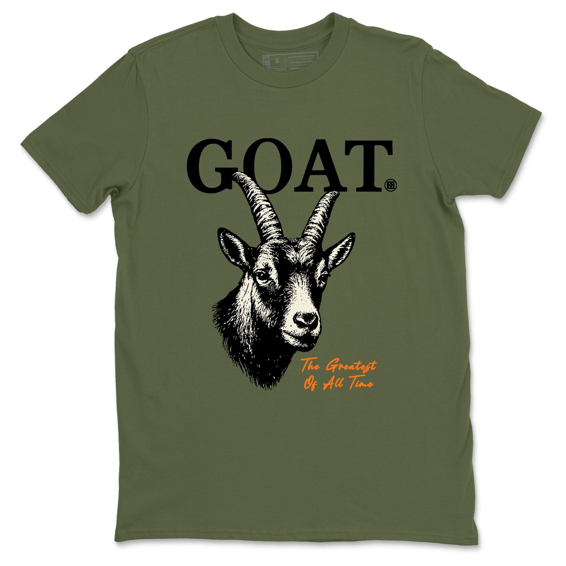 Sneaker match tees – Sneaker Tees To Match Undefeated inspired colorways Air Jordan 4 OG Olive Shoes  – The Greatest Of All Time Tee Military Green 2