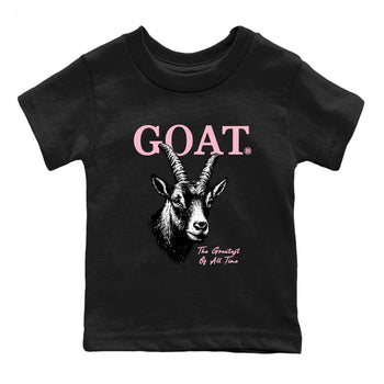 Sneaker match tees – Sneaker Tees To Match Air Jordan 5 Medium Soft Pink Shoes – The Greatest Of All Time Kids T-Shirt Black 2