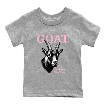Sneaker match tees – Sneaker Tees To Match Air Jordan 5 Medium Soft Pink Shoes – The Greatest Of All Time Kids T-Shirt Heather Grey 2
