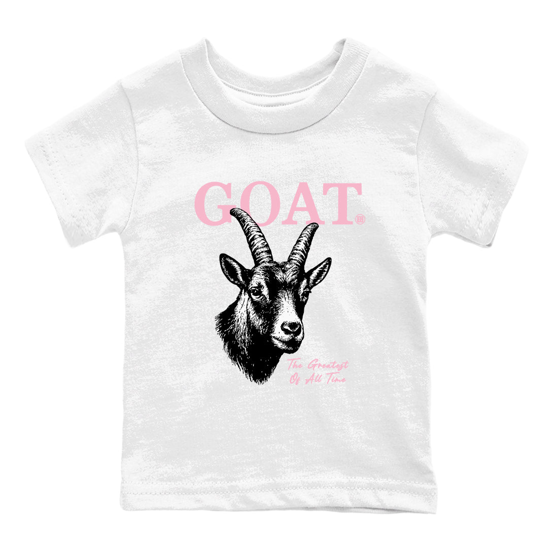 Sneaker match tees – Sneaker Tees To Match Air Jordan 5 Medium Soft Pink Shoes – The Greatest Of All Time Kids T-Shirt White 2
