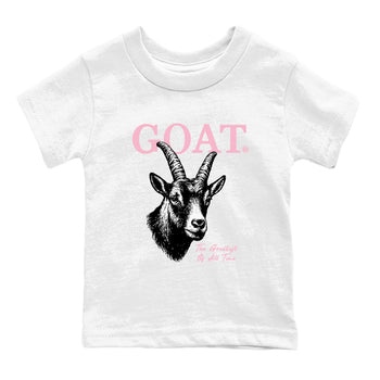 Sneaker match tees – Sneaker Tees To Match Air Jordan 5 Medium Soft Pink Shoes – The Greatest Of All Time Kids T-Shirt White 2