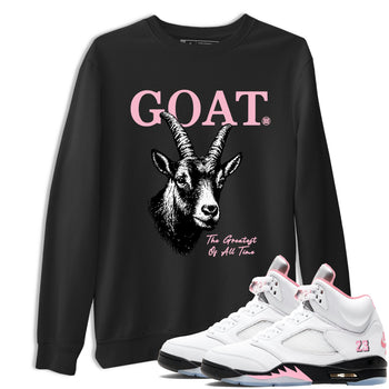 Sneaker match tees – Sneaker Tees To Match Air Jordan 5 Medium Soft Pink Shoes – The Greatest Of All Time Tee Black 1