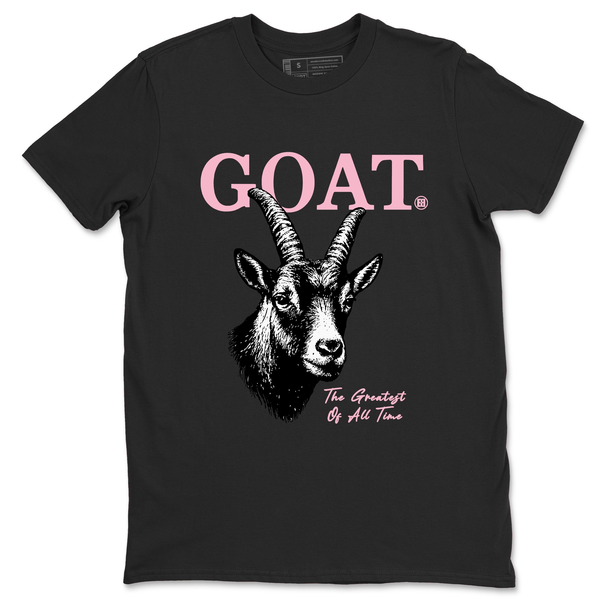 Sneaker match tees – Sneaker Tees To Match Air Jordan 5 Medium Soft Pink Shoes – The Greatest Of All Time Tee Black 2