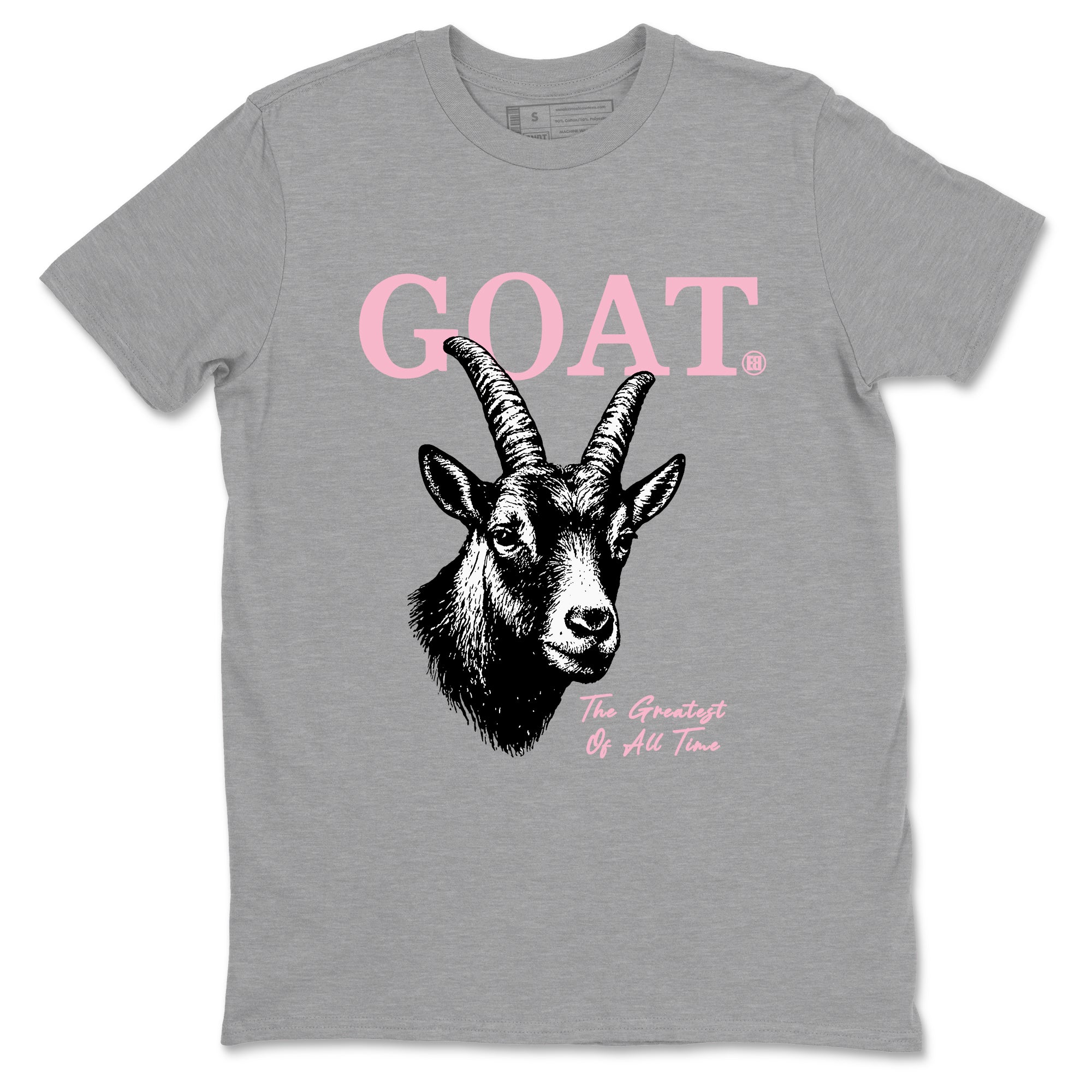Sneaker match tees – Sneaker Tees To Match Air Jordan 5 Medium Soft Pink Shoes – The Greatest Of All Time Tee Heather Grey 2