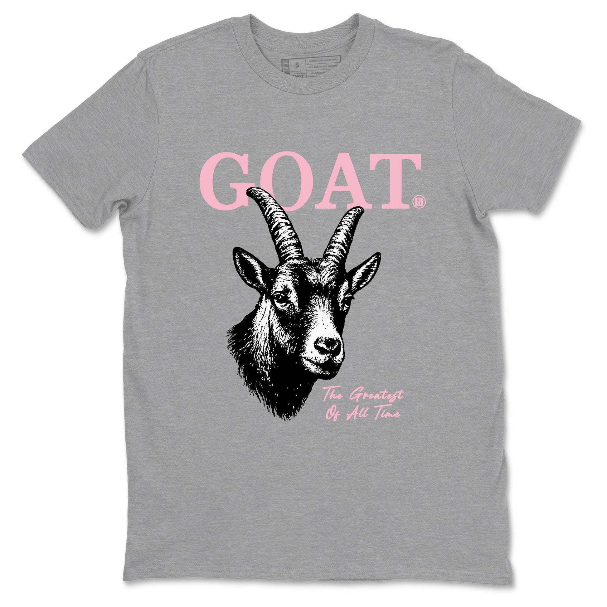 Sneaker match tees – Sneaker Tees To Match Air Jordan 5 Medium Soft Pink Shoes – The Greatest Of All Time Tee Heather Grey 2
