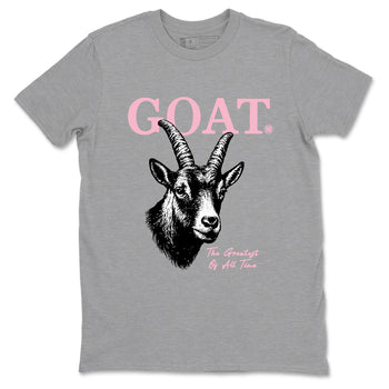 Sneaker match tees – Sneaker Tees To Match Air Jordan 5 Medium Soft Pink Shoes – The Greatest Of All Time Tee Heather Grey 2