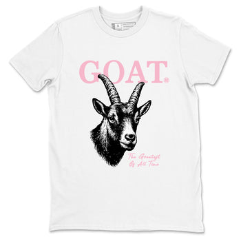 Sneaker match tees – Sneaker Tees To Match Air Jordan 5 Medium Soft Pink Shoes – The Greatest Of All Time Tee White 2