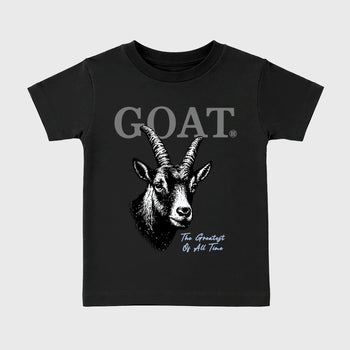 Sneaker match tees – Sneaker Tees To Match Air Jordan 5 Wolf Grey Shoes – The Greatest Of All Time Kids T-Shirt Black 2