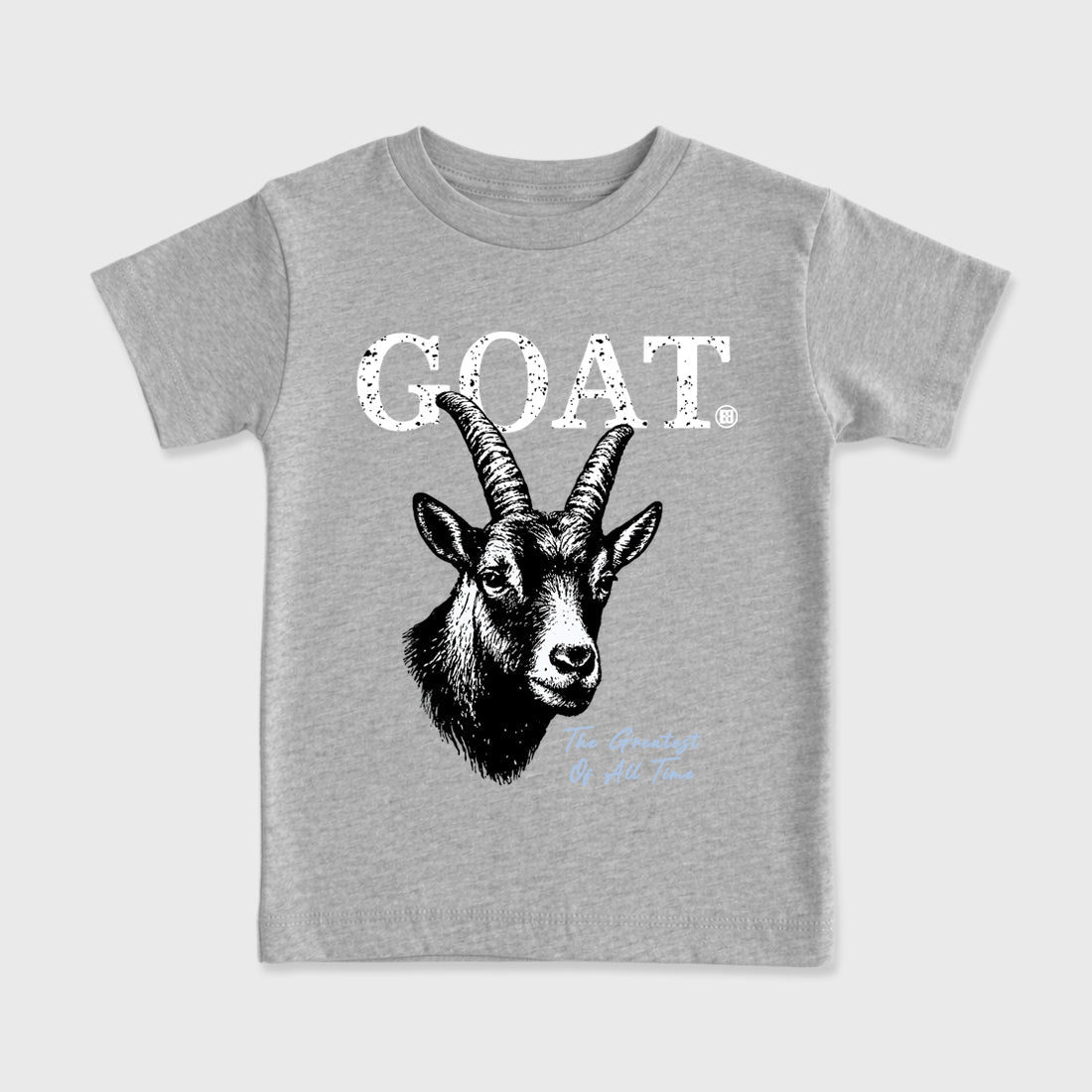 Sneaker match tees – Sneaker Tees To Match Air Jordan 5 Wolf Grey Shoes – The Greatest Of All Time Kids T-Shirt Heather Grey 2