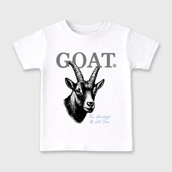 Sneaker match tees – Sneaker Tees To Match Air Jordan 5 Wolf Grey Shoes – The Greatest Of All Time Kids T-Shirt White 2