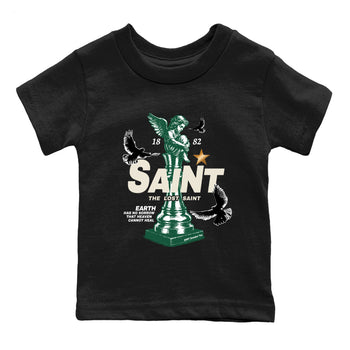 Sneaker Threads – Sneaker Tees To Match Air Jordan 1 Pro Green – The Lost Saint Youth Graphic Tee Black 2. Perfect for Jordan releases 2025 colorways.