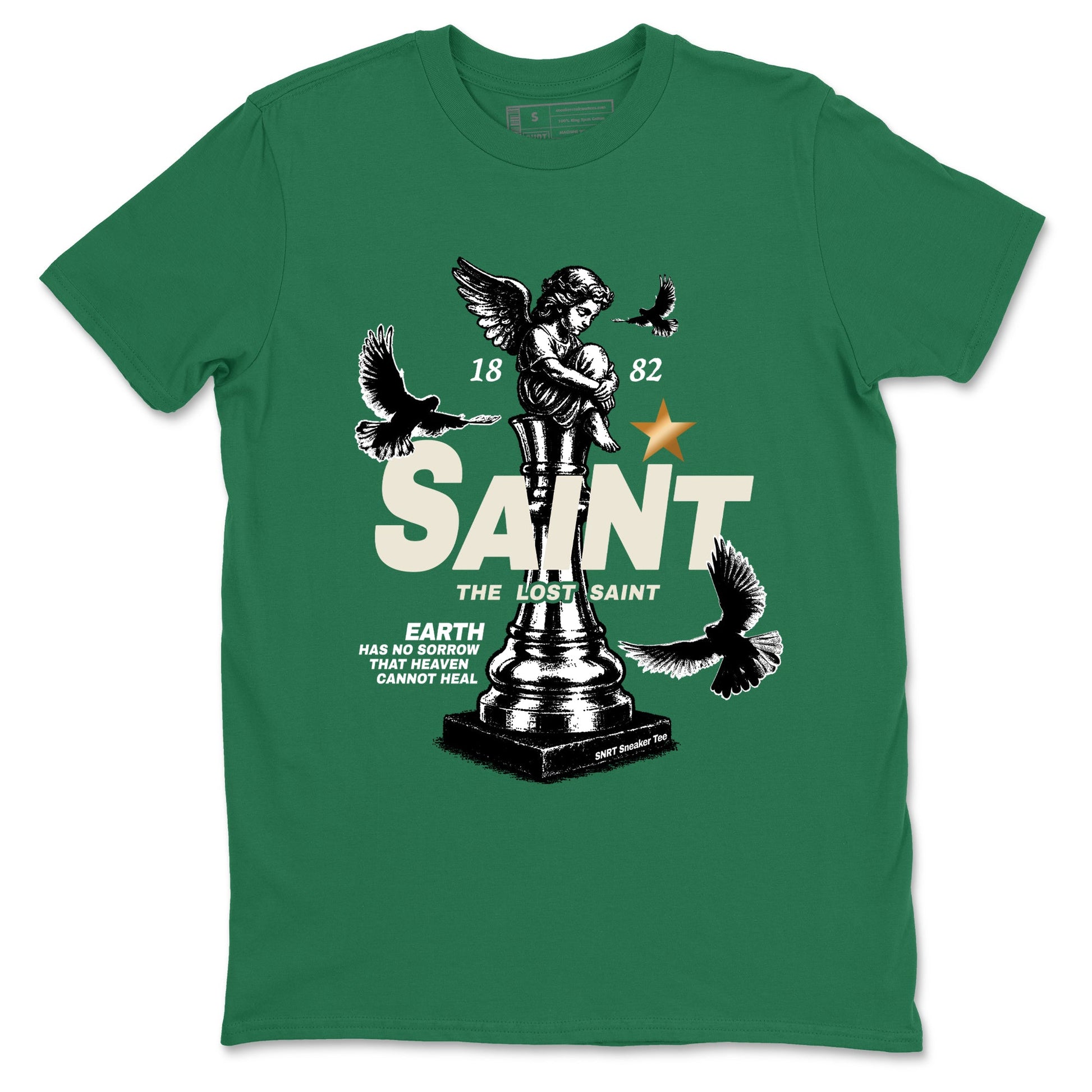 Sneaker Threads – Sneaker Tees To Match Air Jordan 1 Pro Green – The Lost Saint Graphic Tee Kelly Green 2. Perfect for Jordan releases 2025 colorways.