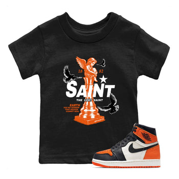 1s High OG Shattered Backboard t-shirts to match jordans The Lost Saint sneaker match tees Air Jordan 1 Shattered Backboard graphic tee for sneakerheads SNRT Sneaker Tees Youth Baby Black 1 tee