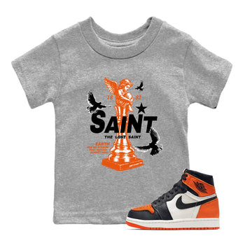 1s High OG Shattered Backboard t-shirts to match jordans The Lost Saint sneaker match tees Air Jordan 1 Shattered Backboard graphic tee for sneakerheads SNRT Sneaker Tees Youth Baby Heather Grey 1 tee