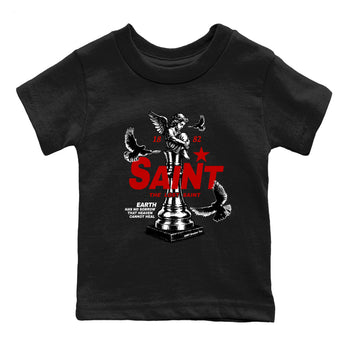 Jordan 11 Low Bred t-shirts to match jordans The Lost Saint sneaker match tees Air Jordan 11 Bred graphic tee for sneakerheads SNRT Sneaker Tees Youth Baby Black 2 tee