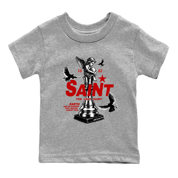 Jordan 11 Low Bred t-shirts to match jordans The Lost Saint sneaker match tees Air Jordan 11 Bred graphic tee for sneakerheads SNRT Sneaker Tees Youth Baby Heather Grey 2 tee