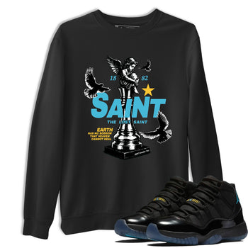 Sneaker match tees – Sneaker Tees To Match Air Jordan 11 Gamma Shoes – The Lost Saint Tee Black 1
