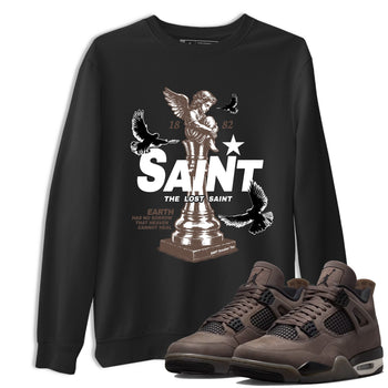 Sneaker match tees – Streetwear Graphic Tees Air Jordan 4 Cave Stone Sneakers – The Lost Saint Graphic Tee Black 1