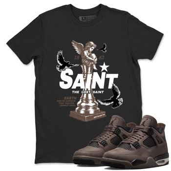 Sneaker match tees – Streetwear Graphic Tees Air Jordan 4 Cave Stone Sneakers – The Lost Saint Graphic Tee Black 1