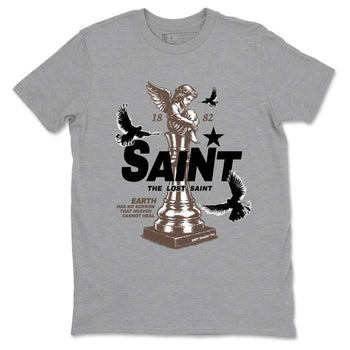 Sneaker match tees – Streetwear Graphic Tees Air Jordan 4 Cave Stone Sneakers – The Lost Saint Graphic Tee Heather Grey 2