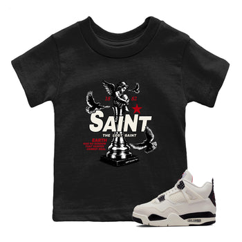 Sneaker match tees – Sneaker Tees To Match Air Jordan 4 Flight Club Shoes – The Lost Saint Kids T-Shirt Black 1