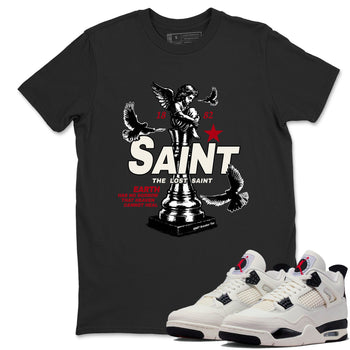 Sneaker match tees – Sneaker Tees To Match Air Jordan 4 Flight Club Shoes – The Lost Saint Tee Black 1