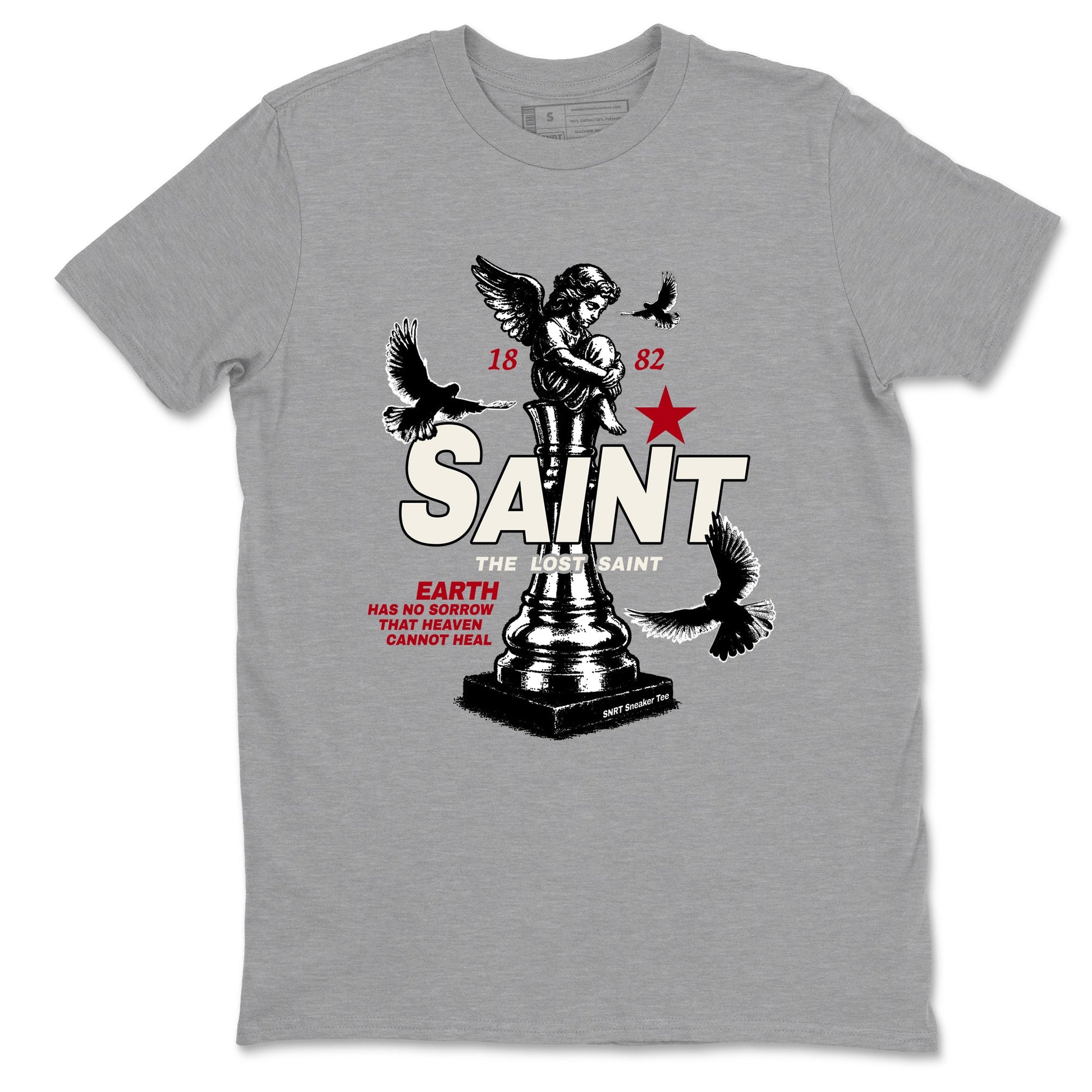 Sneaker match tees – Sneaker Tees To Match Air Jordan 4 Flight Club Shoes – The Lost Saint Tee Heather Grey 2