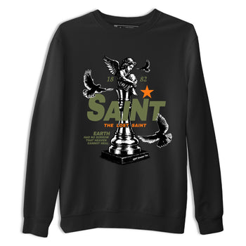 Sneaker match tees – Sneaker Tees To Match Undefeated inspired colorways Air Jordan 4 OG Olive Shoes  – The Lost Saint Tee Black 2