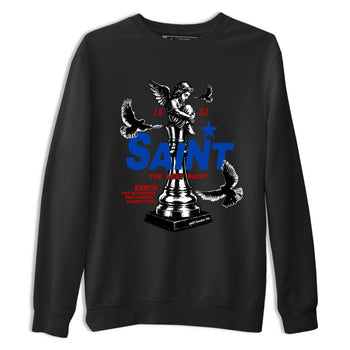 The Lost Saint sneaker match t-shirt styled to complete your fit with the Air Jordan 4 Rare Air sneakers, shown in Black 2.