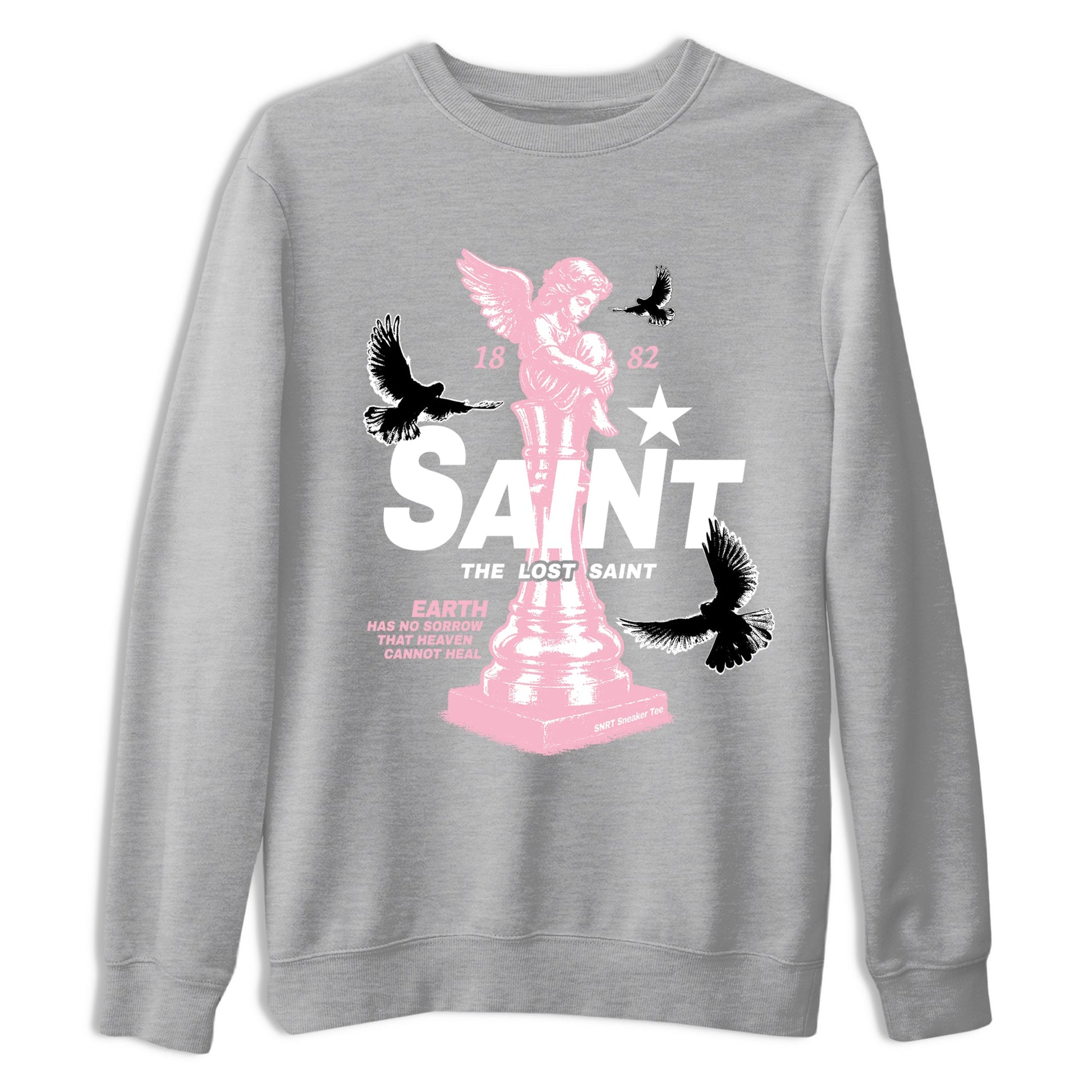 Sneaker Threads – Sneaker Threads To Match Air Jordan 5 35th Anniversary Shoes – The Lost Saint Tee Heather Grey 2