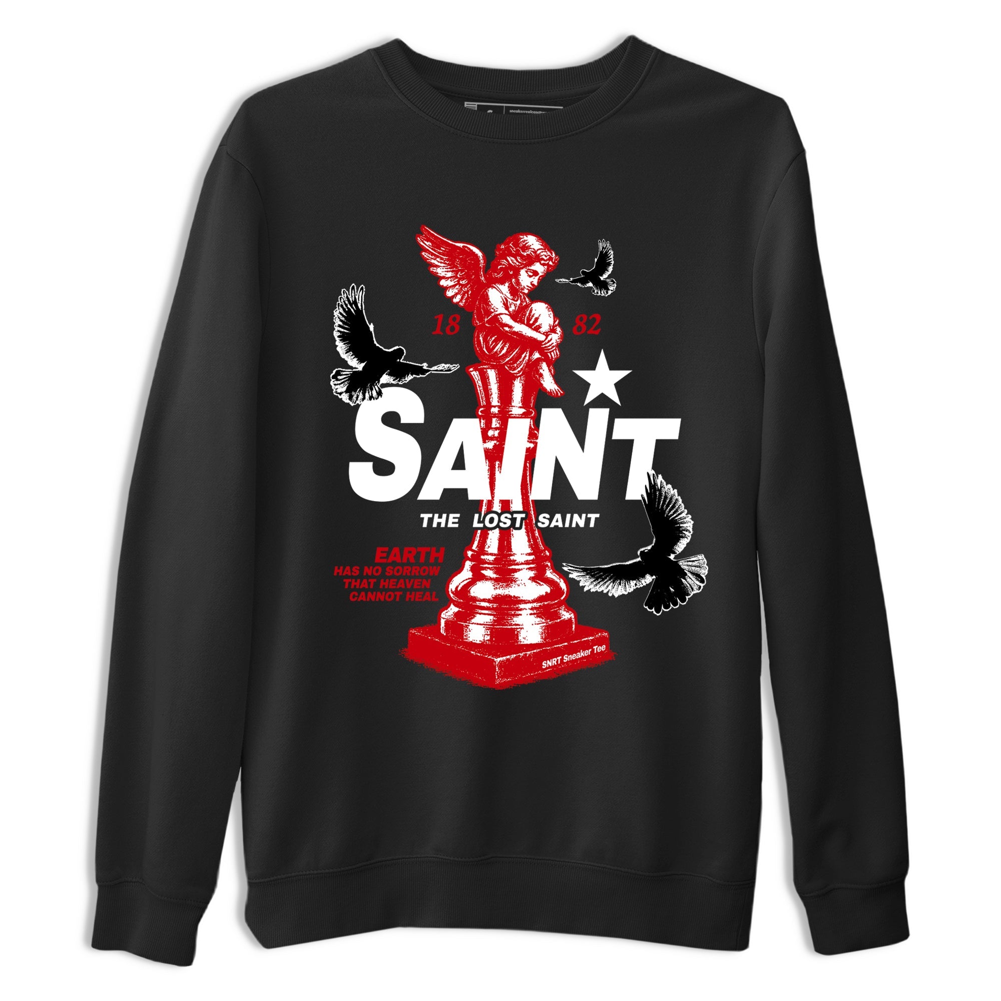 5s Fire Red Sneaker match tees – Sneaker Tees To Match Jordan 5 Retro Fire Red Sneakers – The Lost Saint Graphic Tee Black 2