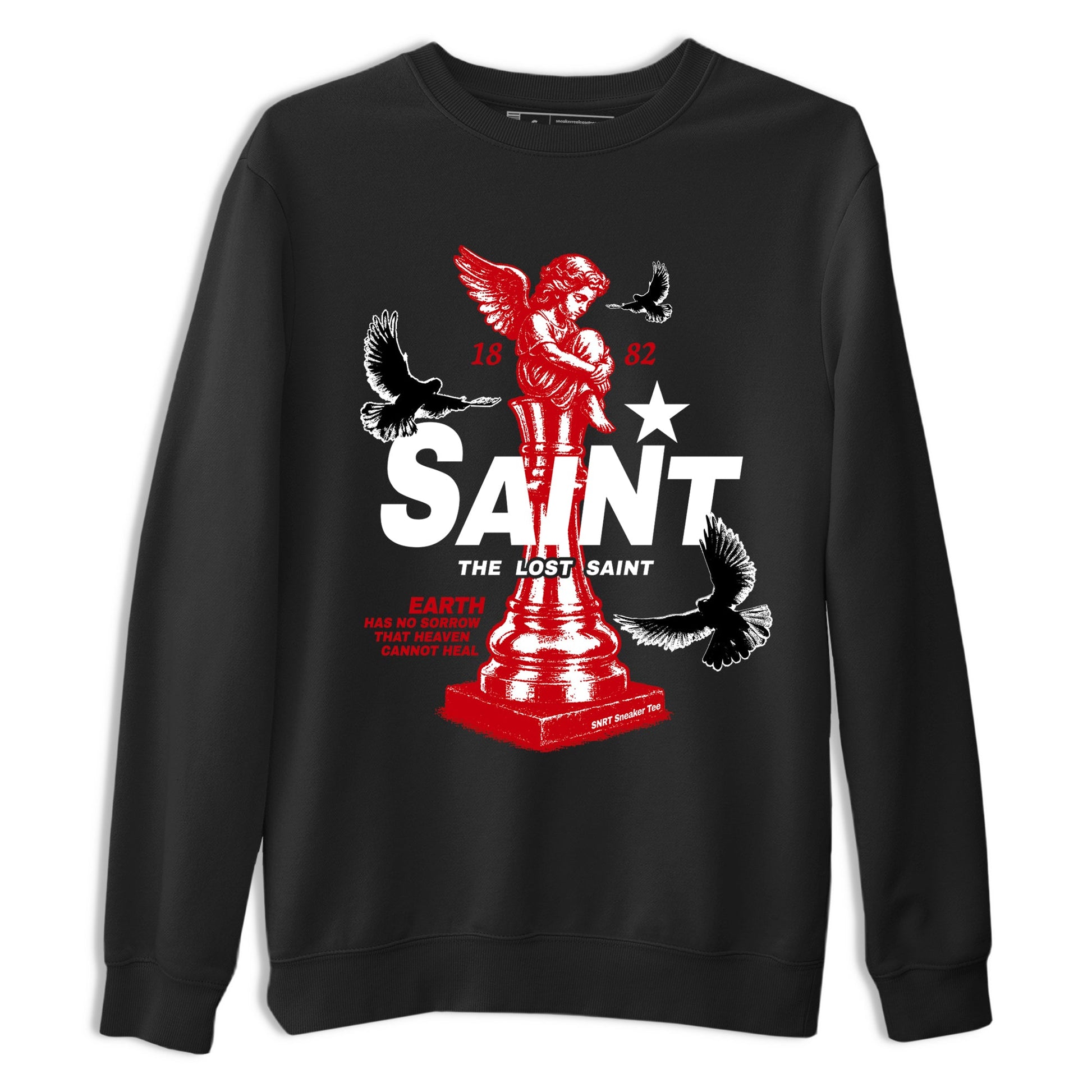 5s Fire Red Sneaker match tees – Sneaker Tees To Match Jordan 5 Retro Fire Red Sneakers – The Lost Saint Graphic Tee Black 2