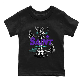 Air Jordan 5 Grape t-shirts to match jordans The Lost Saint sneaker match tees Air Jordan 5 Grape graphic tee for sneakerheads SNRT Sneaker Tees Youth Baby Black 2 tee