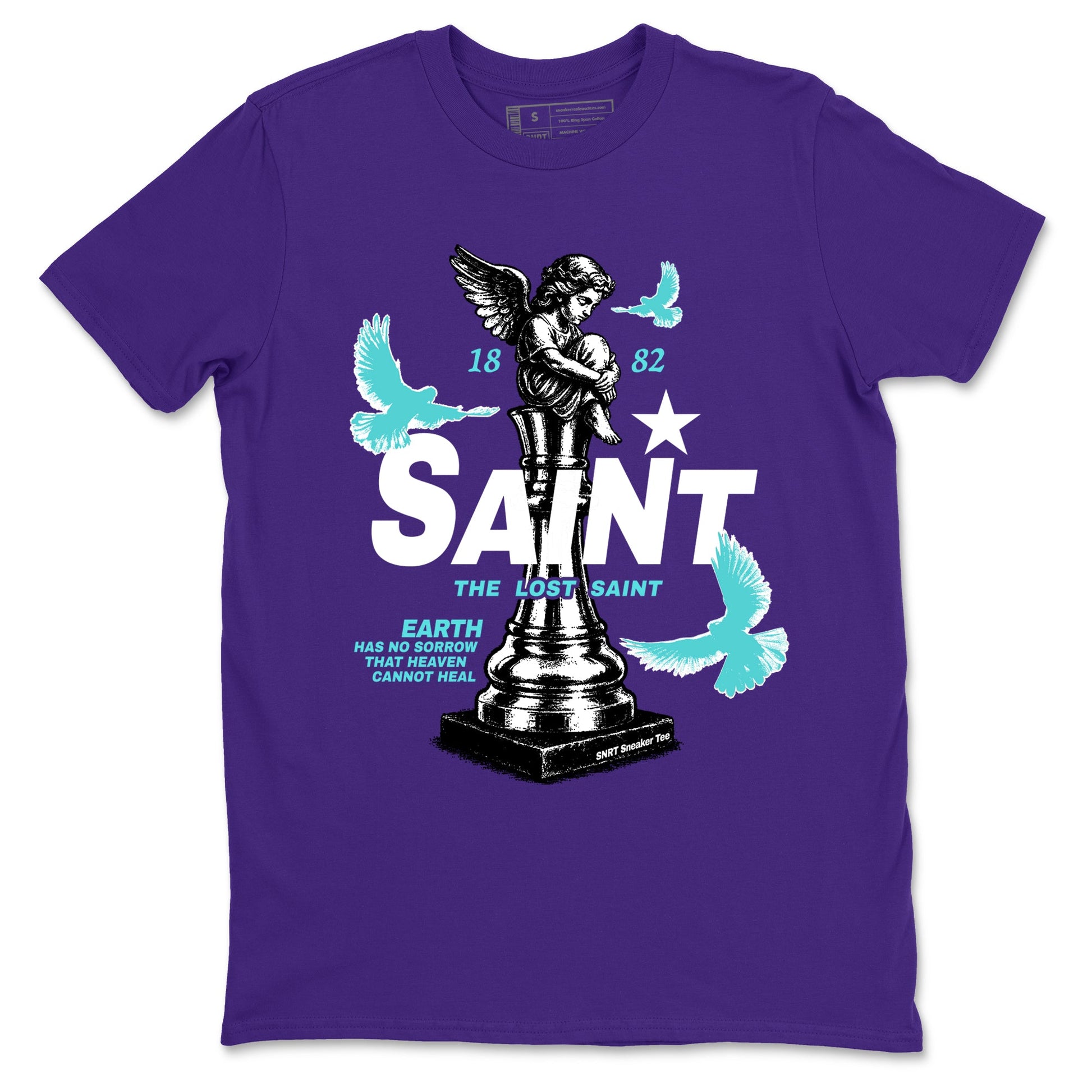 Air Jordan 5 Grape t-shirts to match jordans The Lost Saint sneaker match tees Air Jordan 5 Grape graphic tee for sneakerheads SNRT Sneaker Tees unisex cotton Purple 2 shirts