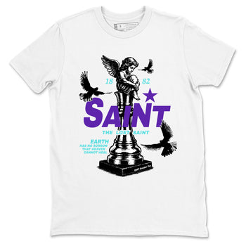 Air Jordan 5 Grape t-shirts to match jordans The Lost Saint sneaker match tees Air Jordan 5 Grape graphic tee for sneakerheads SNRT Sneaker Tees unisex cotton White 2 shirts
