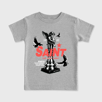 Sneaker match tees – Sneaker Tees To Match Air Max 90 Infrared Shoes – The Lost Saint Kids T-Shirt Heather Grey 2
