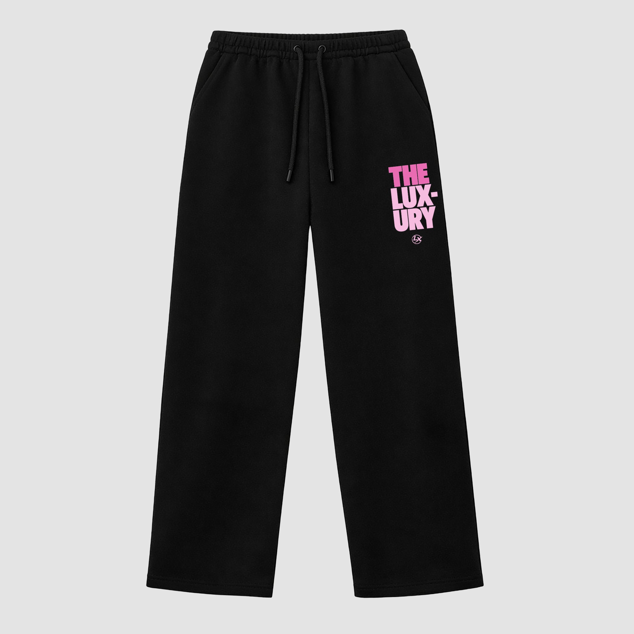The Luxury graphic wide cut sweatpants designed to match the Air Jordan 6 Playful Pink, featuring coordinated Black 1 options for a perfect streetwear vibe.