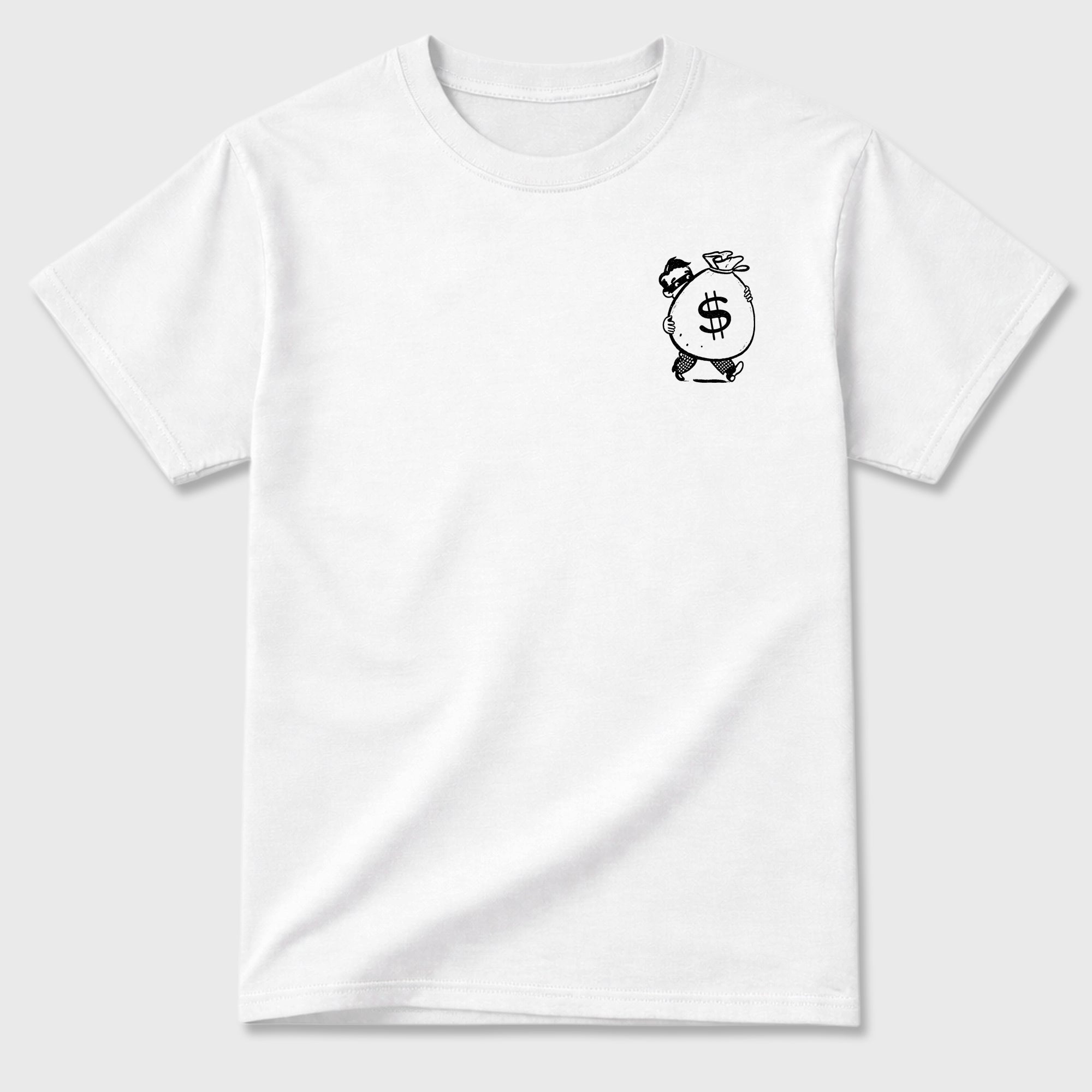 The Money Man Graphic T-Shirt featuring original streetwear artwork designed to match the . White Graphic T-Shirt.